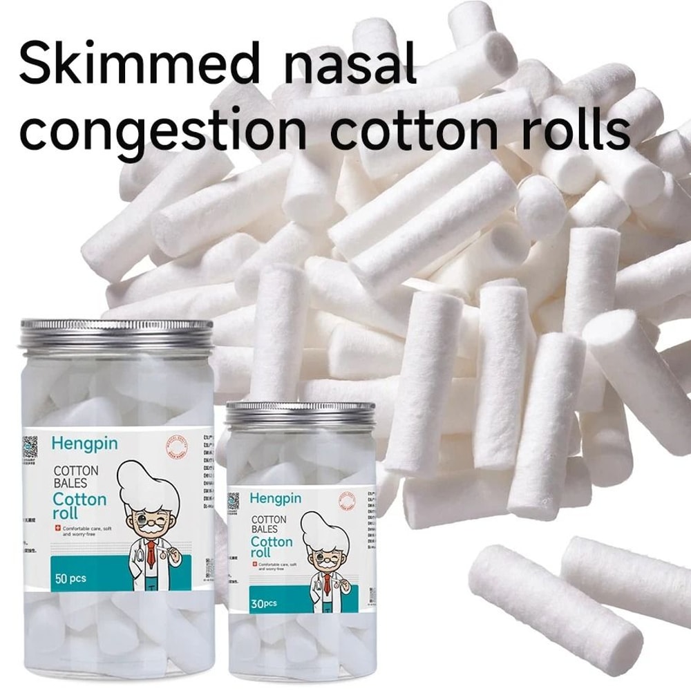 Hypoallergenic Medical Cotton Nasal Rolls For Adults And Children 0