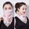 Elegant Floral Chiffon Sun Protection Neck Scarf Mask 0