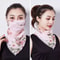 Elegant Floral Chiffon Sun Protection Neck Scarf Mask 0