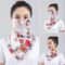 Elegant Floral Chiffon Sun Protection Neck Scarf Mask 1