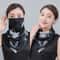 Elegant Floral Chiffon Sun Protection Neck Scarf Mask 2
