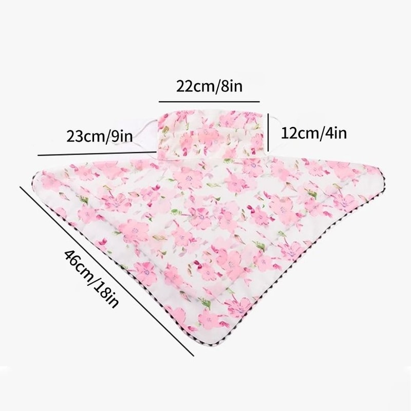 Elegant Floral Chiffon Sun Protection Neck Scarf Mask 9