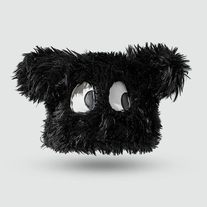 Cute Cartoon Puppy Plush Winter Knit Hat For Women 2