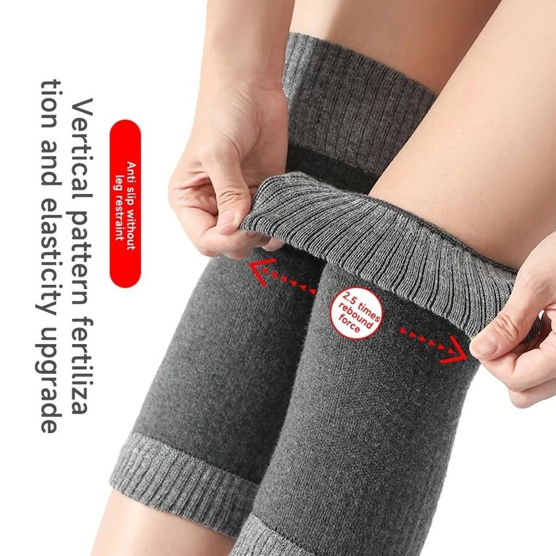 Winter Wool Warm Knee Brace Pads Elastic Knee Warmers For Men And Women 9
