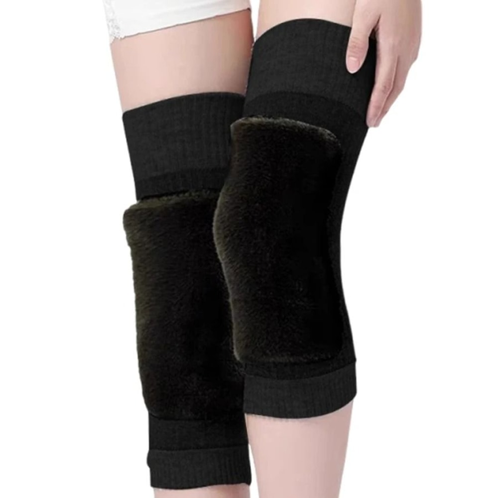 Winter Wool Warm Knee Brace Pads Elastic Knee Warmers For Men And Women 2