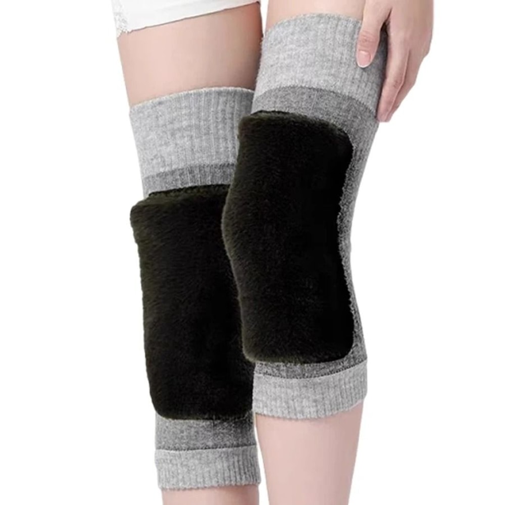 Winter Wool Warm Knee Brace Pads Elastic Knee Warmers For Men And Women 1