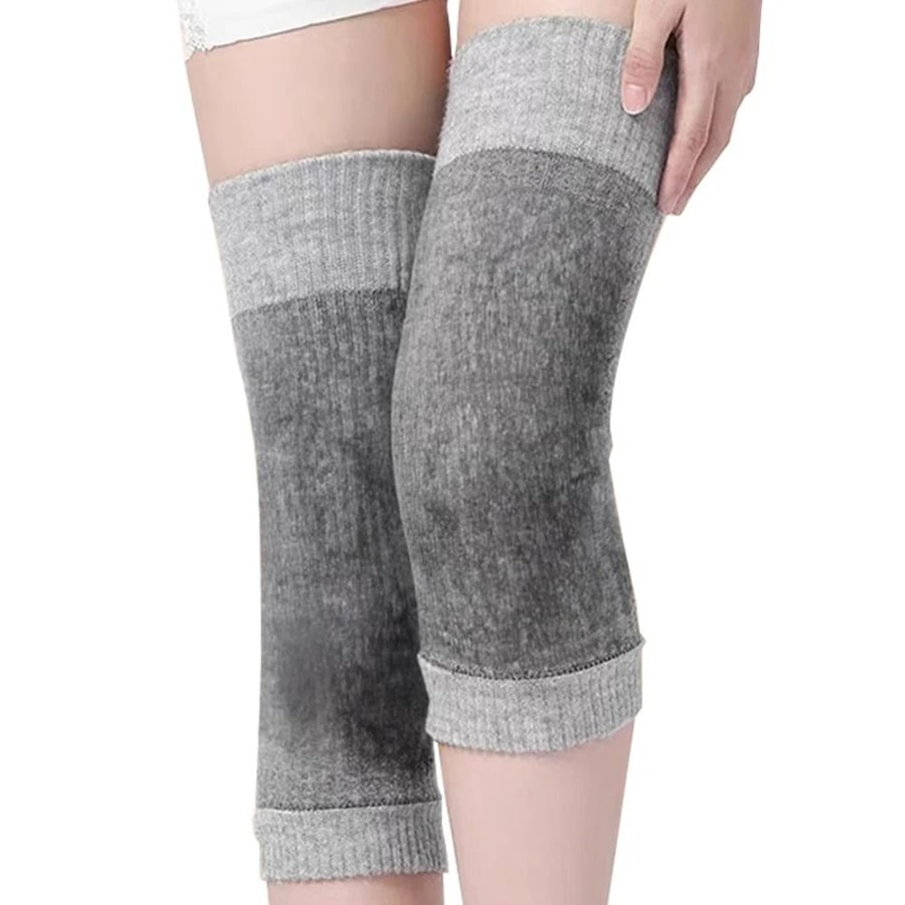Winter Wool Warm Knee Brace Pads Elastic Knee Warmers For Men And Women 3
