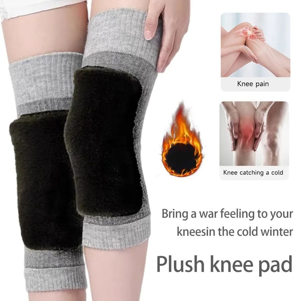 Winter Wool Warm Knee Brace Pads Elastic Knee Warmers For Men And Women 8