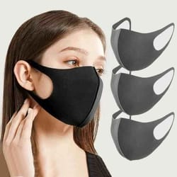 reusable 3d face mask black dustproof protective mask for daily wear