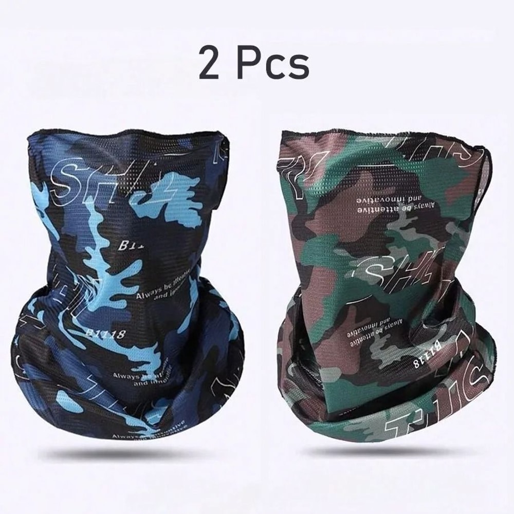 Ice Silk Camouflage Sunscreen Face Mask Outdoor Sports Balaclava 0