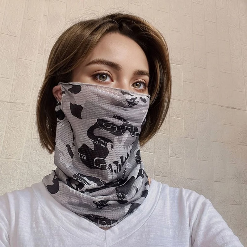 Ice Silk Camouflage Sunscreen Face Mask Outdoor Sports Balaclava 4