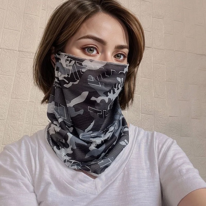 Ice Silk Camouflage Sunscreen Face Mask Outdoor Sports Balaclava 5
