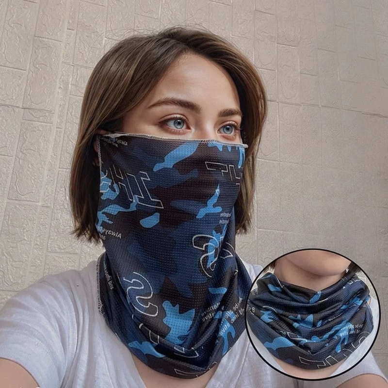 Ice Silk Camouflage Sunscreen Face Mask Outdoor Sports Balaclava 7