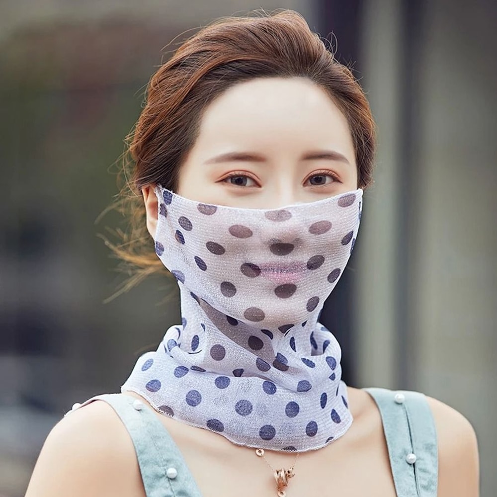 Elegant Chiffon Silk Summer Neck Scarf Sun Protection Neck Cover For Women 5