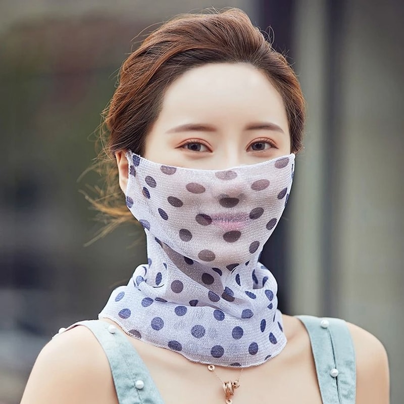 Elegant Chiffon Silk Summer Neck Scarf Sun Protection Neck Cover For Women 5