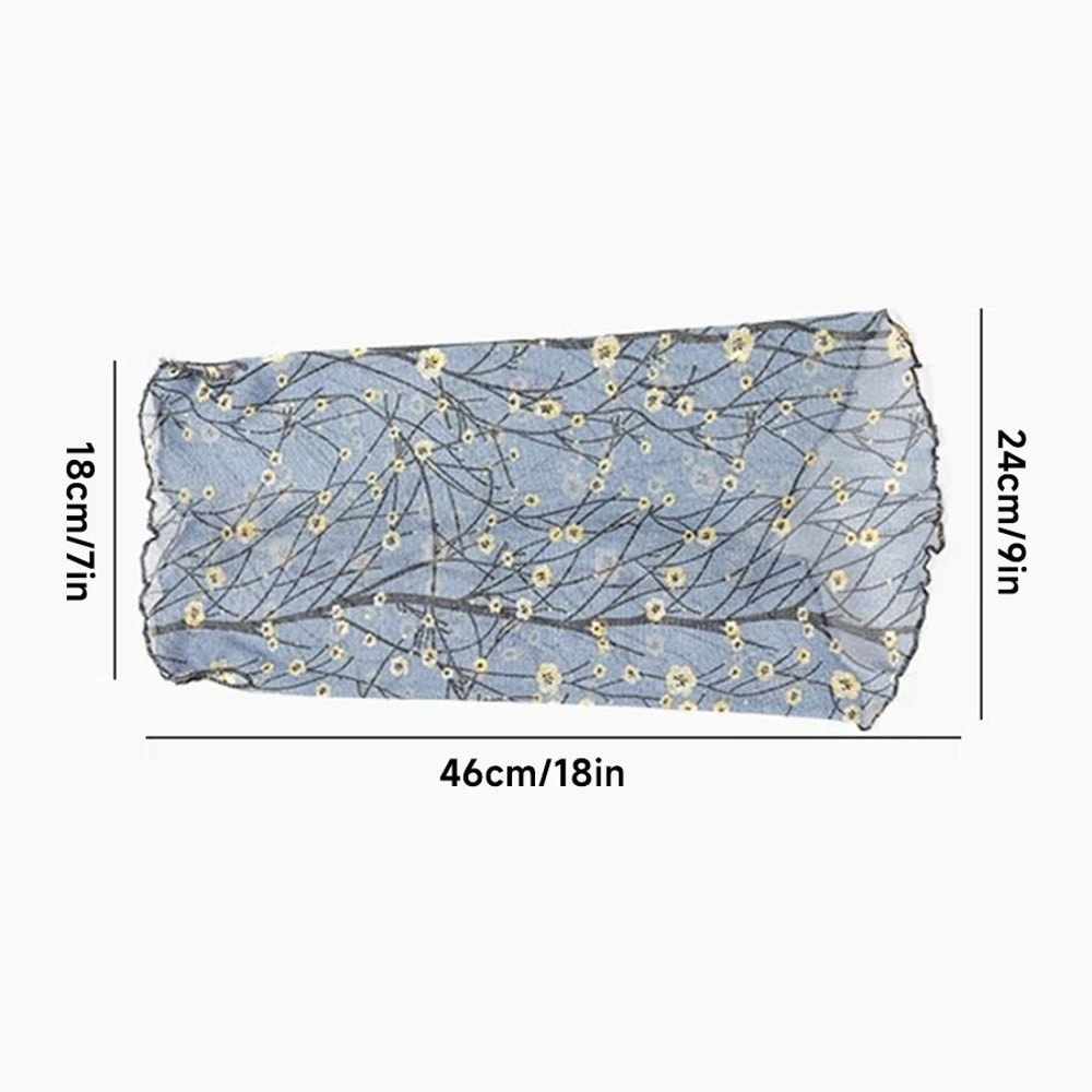 Elegant Chiffon Silk Summer Neck Scarf Sun Protection Neck Cover For Women 6