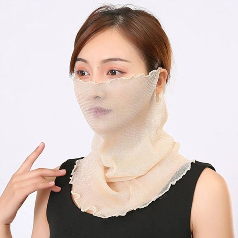 Elegant Chiffon Silk Summer Neck Scarf Sun Protection Neck Cover For Women 2