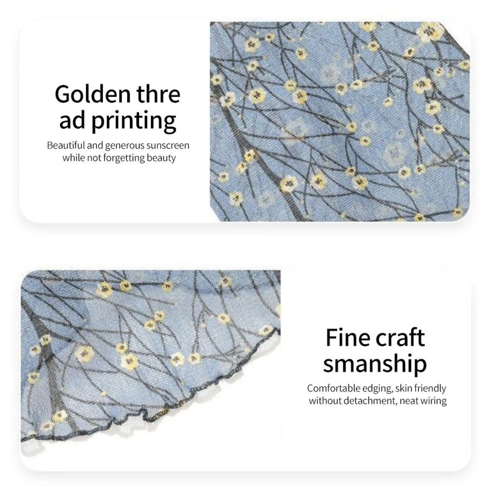 Elegant Chiffon Silk Summer Neck Scarf Sun Protection Neck Cover For Women 8