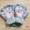 Kawaii Plush Paw Gloves Cat Claw Fingerless Plush Mittens 4