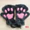 Kawaii Plush Paw Gloves Cat Claw Fingerless Plush Mittens 1