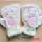 Kawaii Plush Paw Gloves Cat Claw Fingerless Plush Mittens 2