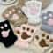 Kawaii Plush Paw Gloves Cat Claw Fingerless Plush Mittens 0