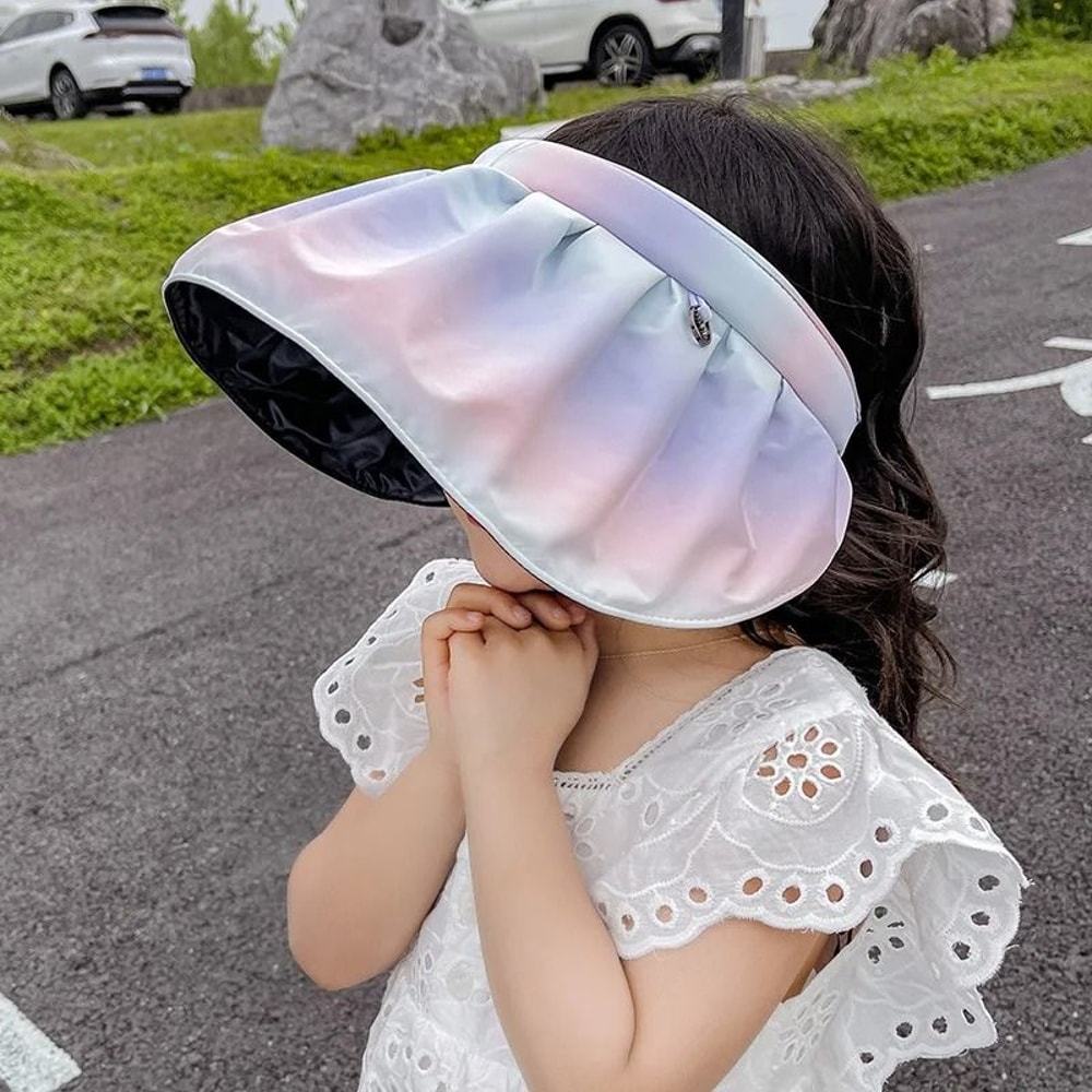 Rainbow Kids Sun Hat UPF 50 Wide Brim Visor Hat For Summer 6