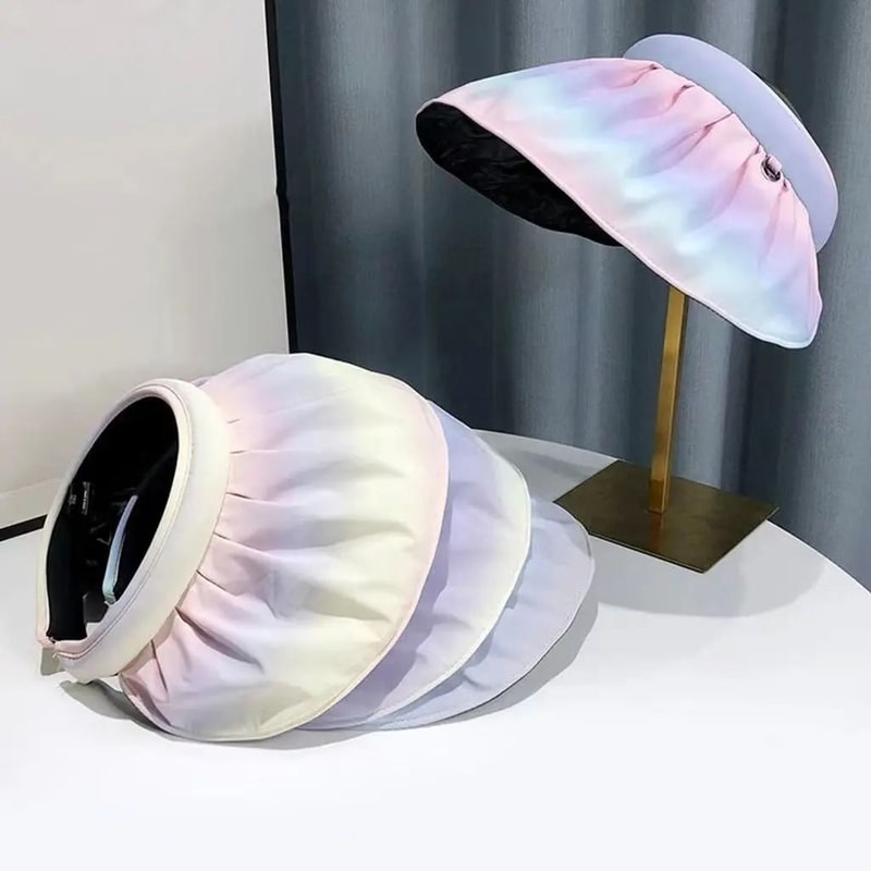 Rainbow Kids Sun Hat UPF 50 Wide Brim Visor Hat For Summer 0