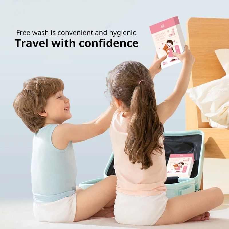 Cotton Disposable Underwear For Kids And Teens Travel Ready Aseptic Briefs 7