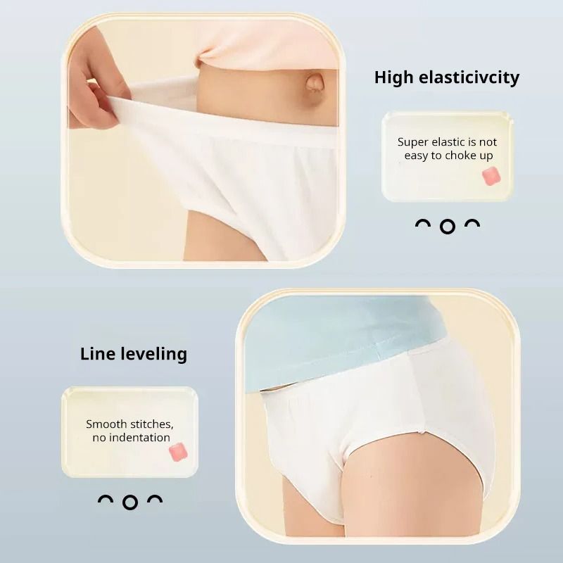 Cotton Disposable Underwear For Kids And Teens Travel Ready Aseptic Briefs 10