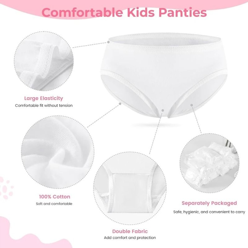Cotton Disposable Underwear For Kids And Teens Travel Ready Aseptic Briefs 8