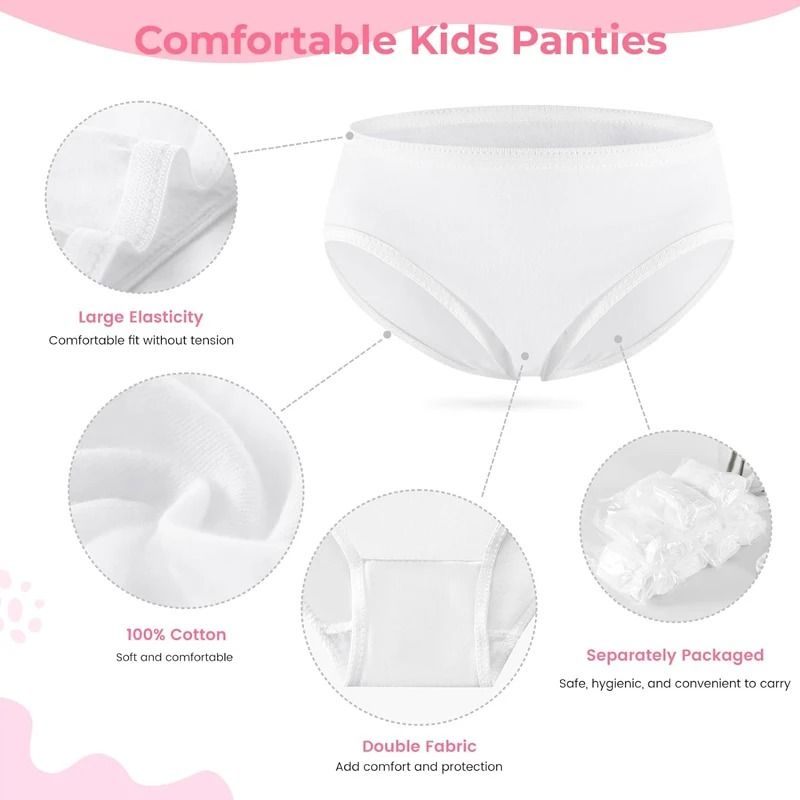 Cotton Disposable Underwear For Kids And Teens Travel Ready Aseptic Briefs 8