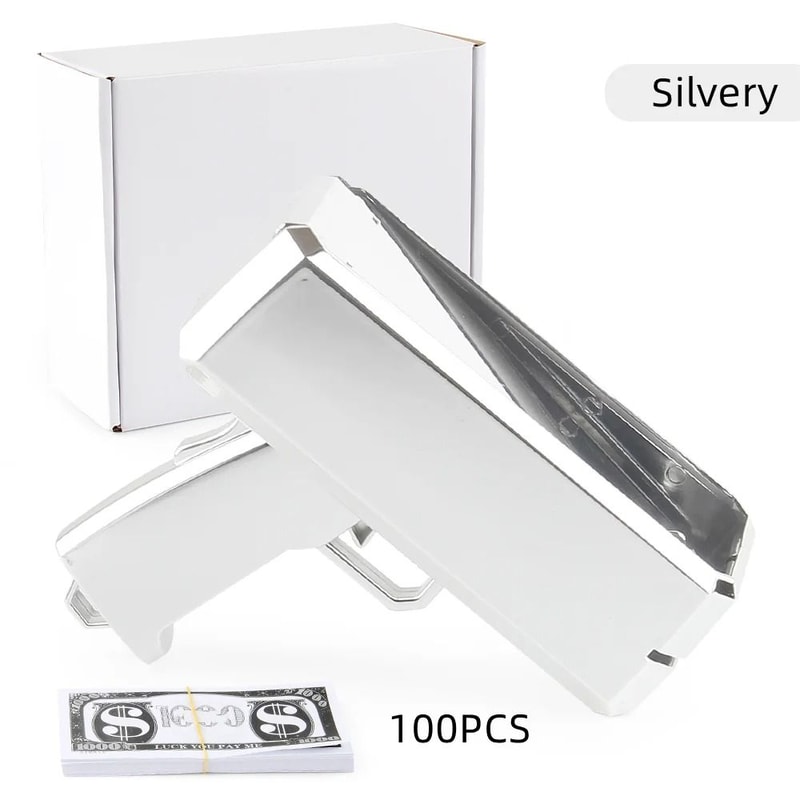 Party Money Gun Toy Cash Cannon With Fake Money Bills For Events 0