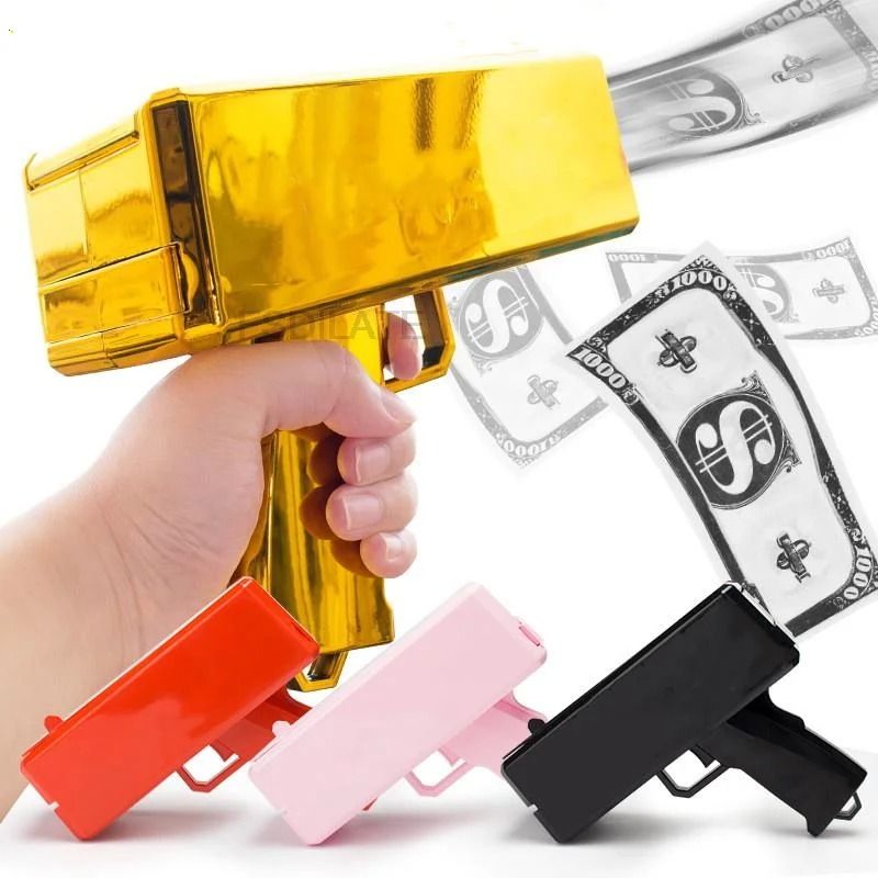 Party Money Gun Toy Cash Cannon With Fake Money Bills For Events 11
