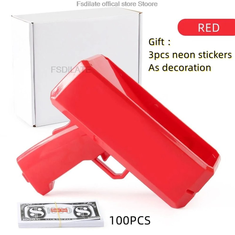 Party Money Gun Toy Cash Cannon With Fake Money Bills For Events 2