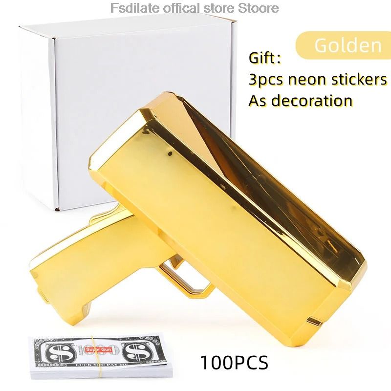 Party Money Gun Toy Cash Cannon With Fake Money Bills For Events 4