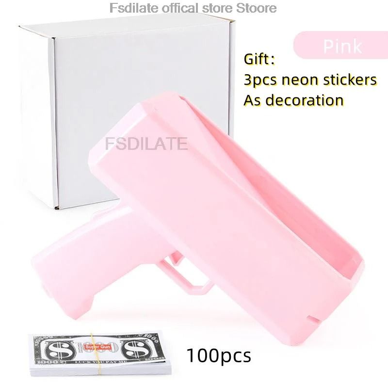 Party Money Gun Toy Cash Cannon With Fake Money Bills For Events 3