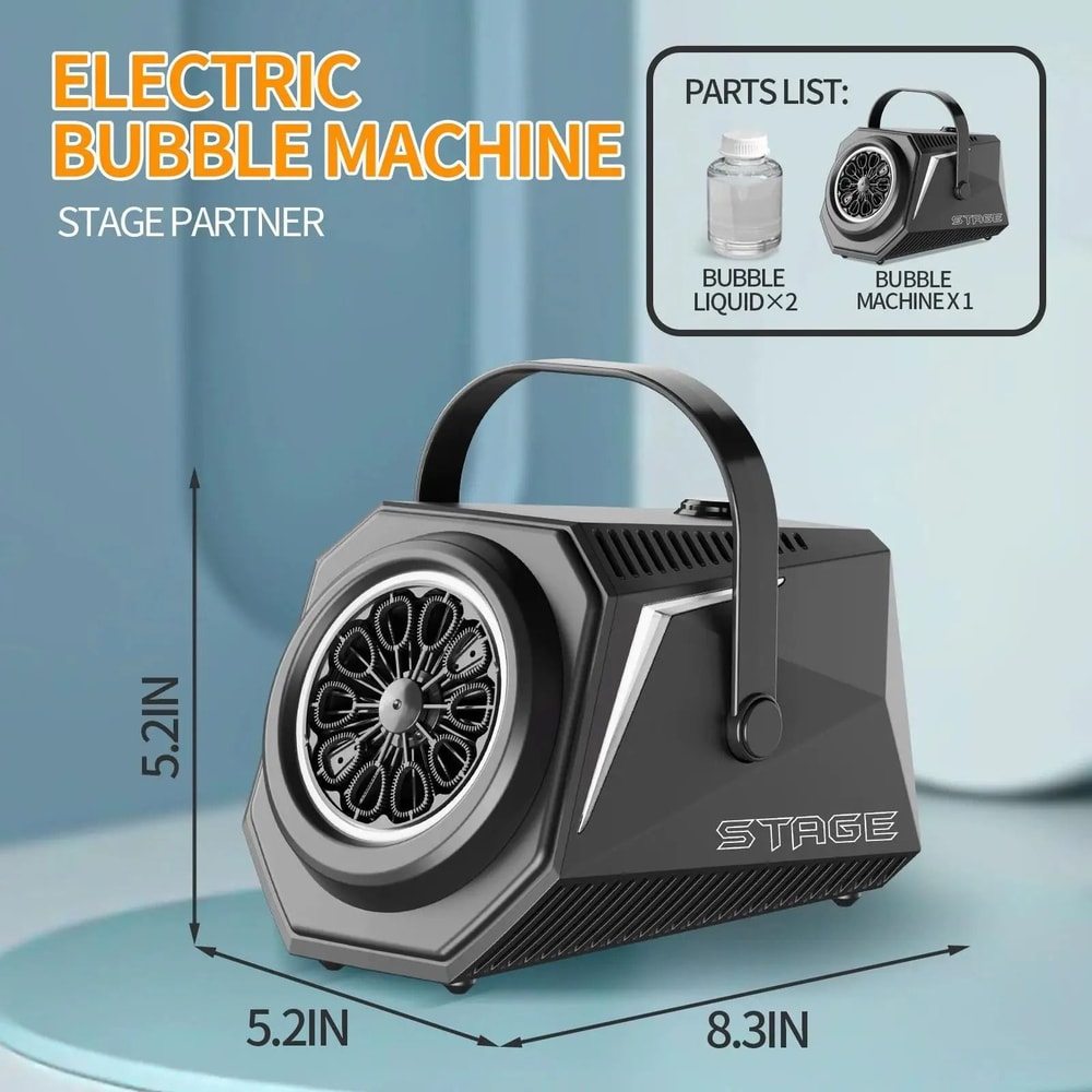 Electric Bubble Machine With Remote Control Outdoor Bubble Blower For Kids 0