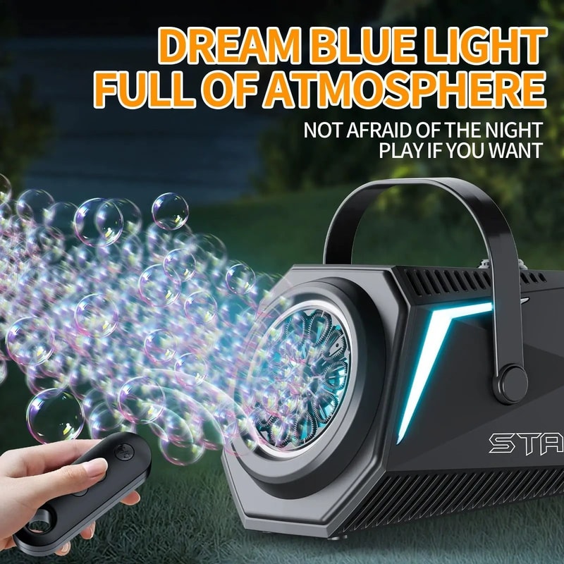 Electric Bubble Machine With Remote Control Outdoor Bubble Blower For Kids 9