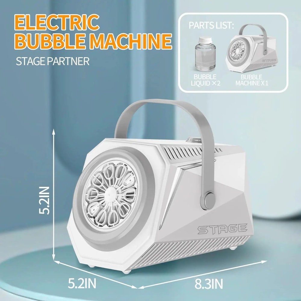 Electric Bubble Machine With Remote Control Outdoor Bubble Blower For Kids 1