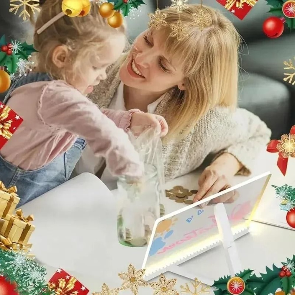 LED Light Up Drawing Board Erasable Glow Board With Markers For Kids 5