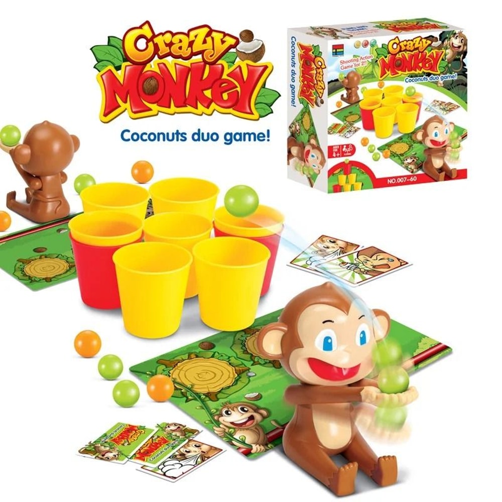 Crazy Monkey Game Two Player Interactive Shooting Tabletop Party Game 4