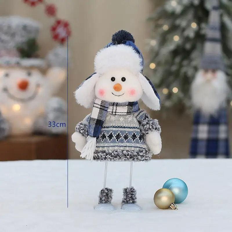Cute Plush Snowman Toy Holiday Plush Decoration Winter Gift Doll 1