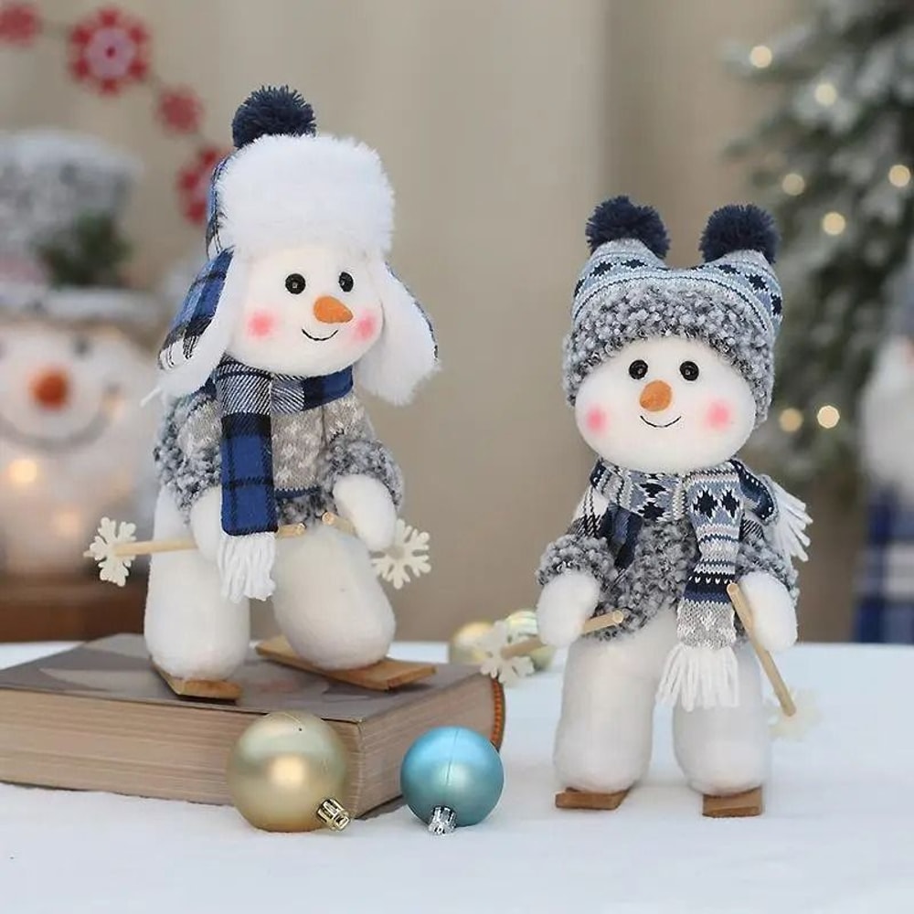 Cute Plush Snowman Toy Holiday Plush Decoration Winter Gift Doll 9