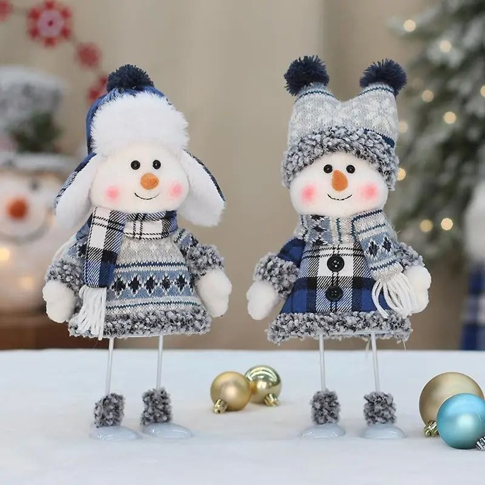 Cute Plush Snowman Toy Holiday Plush Decoration Winter Gift Doll 10
