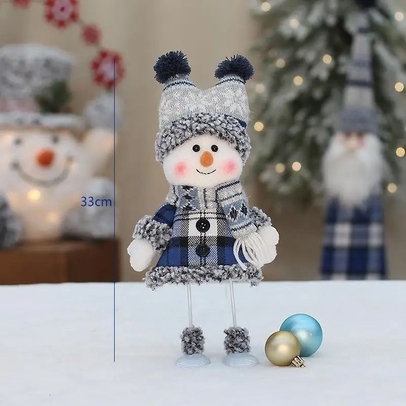 Cute Plush Snowman Toy Holiday Plush Decoration Winter Gift Doll 5