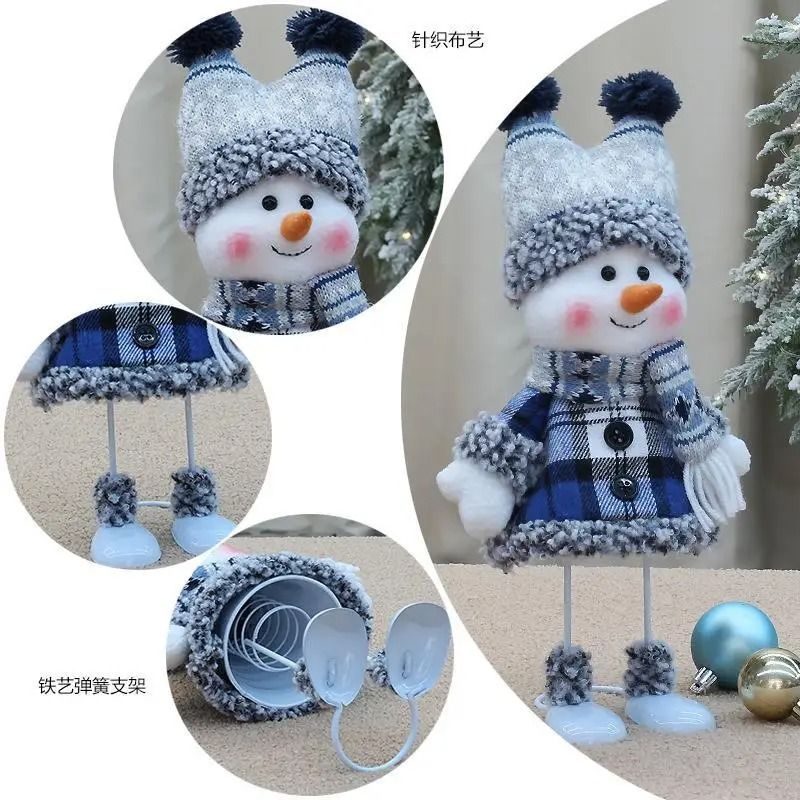 Cute Plush Snowman Toy Holiday Plush Decoration Winter Gift Doll 7