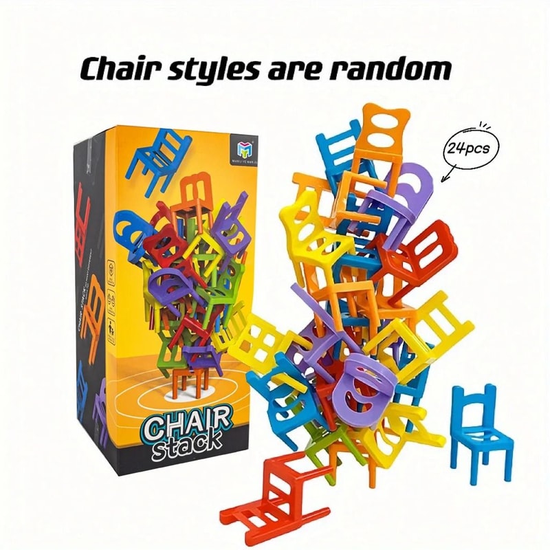 Stacking Chair Game Kids Puzzle Toy Parent Child Interactive Balance Game 1