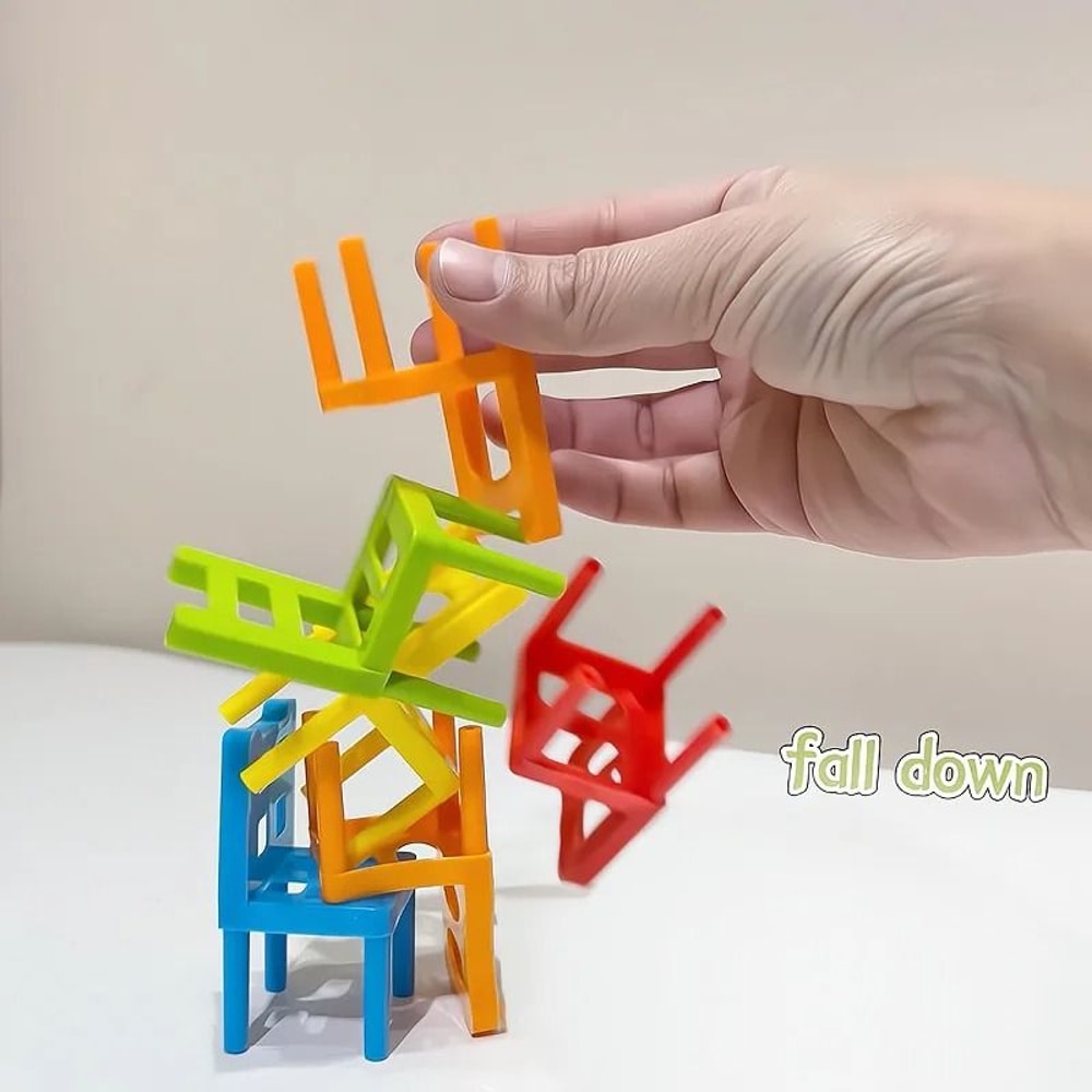 Stacking Chair Game Kids Puzzle Toy Parent Child Interactive Balance Game 7