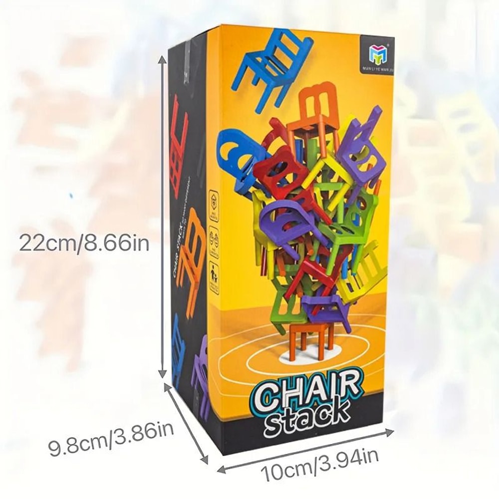 Stacking Chair Game Kids Puzzle Toy Parent Child Interactive Balance Game 8